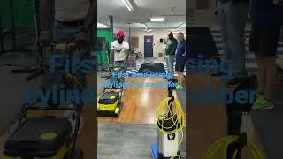Kevin got to use it first on the LV floor while the rest of the class waited #cleaning #vinyl