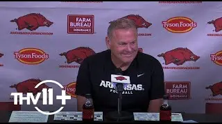 Arkansas head coach Sam Pittman previews long-awaited matchup with Arkansas State