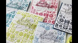 Simon Says Stamp | Nuvo Mousse Stenciled Backgrounds (Set of 5 Cards)