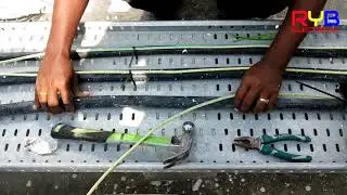 how to cable laying  and cable dressing in cable tray part 1