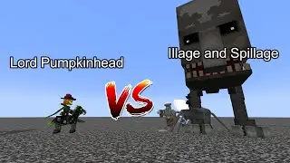 Lord Pumpkinhead vs Illage and Spillage  Minecraft  Mob Battle