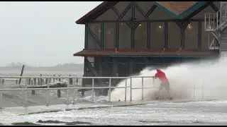 Hurricane Helene -  massive storm surge from Cedar key, Florida as it happened