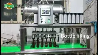 TIANTAI Semi- Automatic 6 head beer bottle washing bottling capping machine