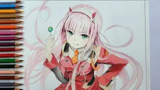 Zero two drawing #shorts