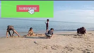 Bermain di Pantai Gratis #PantaiGratis @maharani84channel