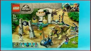 LEGO JURASSIC WORLD 75937 Triceratops Rampage Construction Toy - UNBOXING