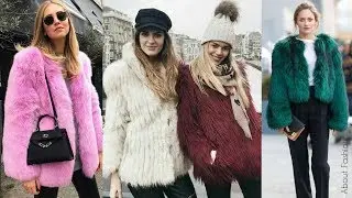 C&oacute;mo combinar ABRIGOS DE PELO | Tendencia 2019 Invierno Street Style Moda | OUTFITS peludos