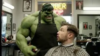 HULK the Barber 💈🤣  Funny Barbershop Fails Series #shortfeed #foryou