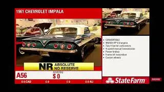 1961 Chevy impala convertible, 409 4-speed. January 22, 2021.Mecum Auctions. Sold for $200,000 US