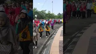 Ribuan Peserta Jalan Sehat HAB Kemenag