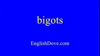 How to pronounce bigots in American English.