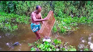 বৃষ্টির পানিতে খলসুন দিয়ে মাছ শিকার।Fishing with khalsun in rain water.(Part-01)