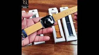 Apple Watch Series 6 (44mm) Strap Colorful Leather Series Watch Strap - on2892