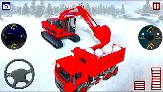 Real Heavy Snow Excavator Simulator!! Android Gameplay // Level 4-10 (part-2)