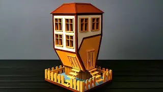 DIY Upside Down Cardboard House | Miniature Crafts Tutorial