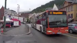 Skyss: Hesjaholtet bound Citaro G CNG 8630 Rt.4 at Strandkaien/Torget