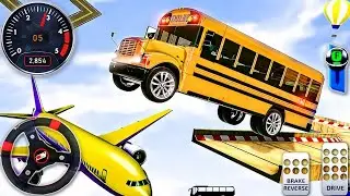 Impossible School Bus - School Bus Game - Maga Ramp Bus Driving Simulation - Android Gameplay