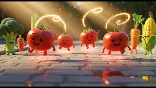 Tomato Dance &ndash; Spot the Red Ones! | Fun Color Song for Kids | Dance and Learn with Tomatoes