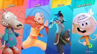 Nickelodeon all star brawl Rocko vs Aang vs Korra vs Lincoln Loud&hearts;️