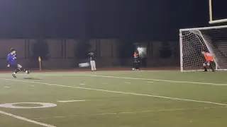 Gabriel executes penalty kick vs Cristo Rey