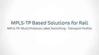 MPLS-TP in Rail