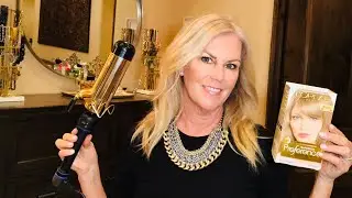 How to Color Your Roots at home & BIG CURLS tutorial!