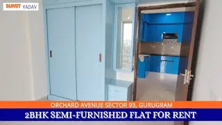 2bhk Semi Furnished Flat In Gurgaon For Rent #semifurnished #flatforrent #orchard #avenue #gurgaon