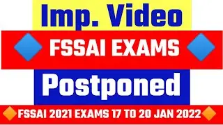 Imp. Video For Banking Aspirants | 🔷 FSSAI EXAMS POSTPONED 🔷 | क्या IBPS PO Mains भी Postpone होगा 🙄