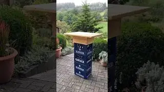 DIY Bierkasten Stehtisch