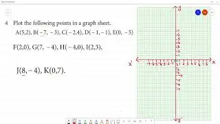 Class 8 TN Maths 3 ALGEBRA  Exercise 3.8   4 Plot the following points .A(5,2), B( &minus; 7, &minus; 3),