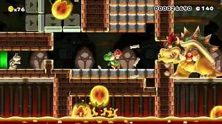 SrBows Revenge (Fire vs Bone?) by Imp 🍄Super Mario Maker 1 ✹Wii U✹ No Commentary #dsn