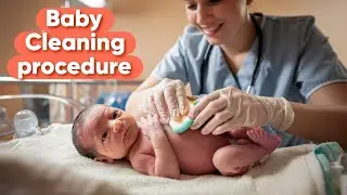 || NEWBORN BABY CLEANING PROCEDURE || SPONGE BATH TUTORIAL ||
