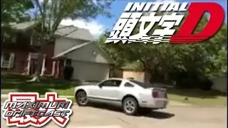 Mustang drifts Initial D style (Fail crash)