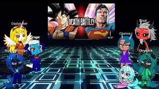 Mlp villains react to Goku vs Superman Death Battle.