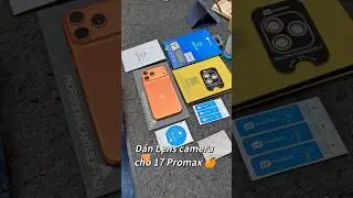 Install the Hoda Sapphire rainbow-colored camera lens protector for the 17 Pro Max in Cosmic Orange