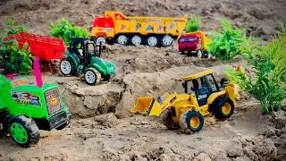 DIY mini tractor jcb sarbesing gadiya swinging pool | swaraj tractor | jcb cartoon || track caartoon