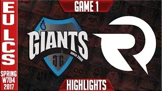 Giants vs Origen Game 1 Highlights - EU LCS W7D4 Spring 2017 - GIA vs OG G1