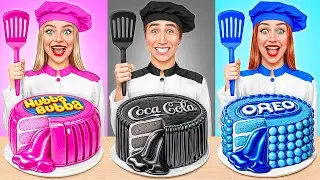 Розовая VS Черная VS Синяя Еда Кулинарный Челлендж | Смешные Моменты от Multi DO Smile