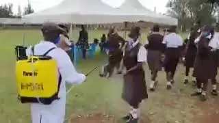 HOW AFRICAN SCHOOLGOERS ARE BEING SANITISED!!!
