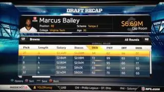 Madden 13 Connected Career Draft and Pre-Season