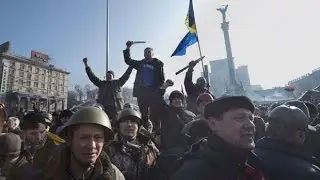 Ukraine crisis: protesters determined to remain until President Yanukovych resigns