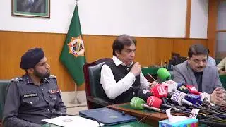 Federal Minister for Railways Muhammad Hanif Abbasi address press conference at Headquarters lhr