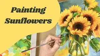 Painting Sunflowers from a Canva Ai Generated Photo