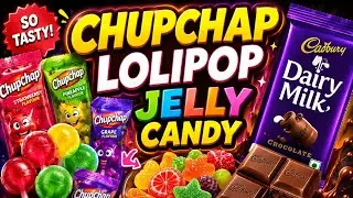 SATISFYING ASMR CHOCOLATE CHUPACHUP JUST JELLY CANDY STICK POPSICLE 😋 