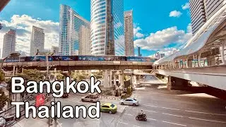4K Bangkok Walk - N Sathon Rd at Daytime / Downtown Bangkok Walking Tour / Thailand 🇹🇭- 4K 60fps