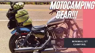 MY MOTOCAMPING EQUIPMENT FOR UPCOMING I DAY SOLO TRIP TO POINT MUGU!!!