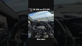 C8 Z06 vs GT3 RS 😱😱😱 #shorts #corvette #z06 #gt3 #race #cars