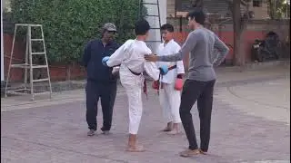 My karate fight or (kumite)