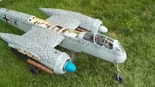 He 219 1/8 Scale R/C Engine run