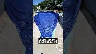 Swimming pool vinyl liner installation 😲🏊       🎥: TikTok / frogbam